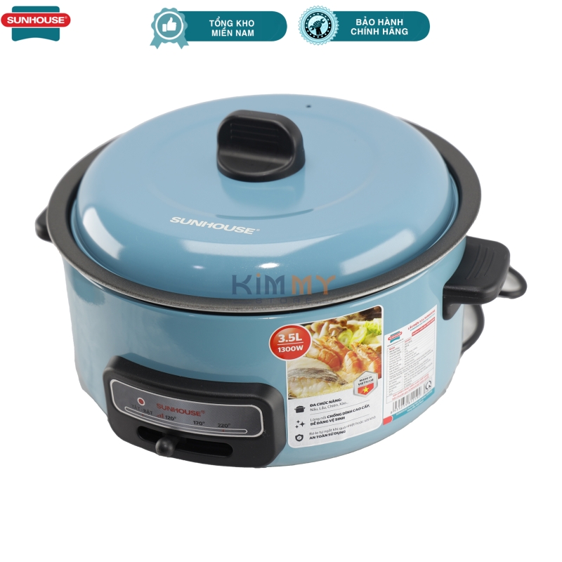 Nồi lẩu điện đa năng lòng nồi chống dính tháo rời Sunhouse SHD4527 3.5L